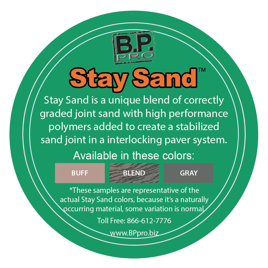 BP Pro Stay Sand Puck Sample Label